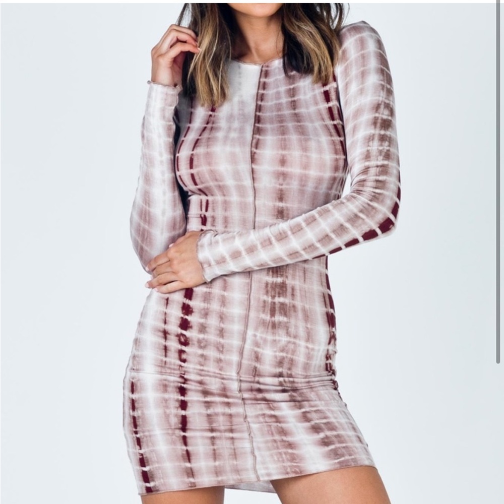 Princess Polly brown tie dye dress